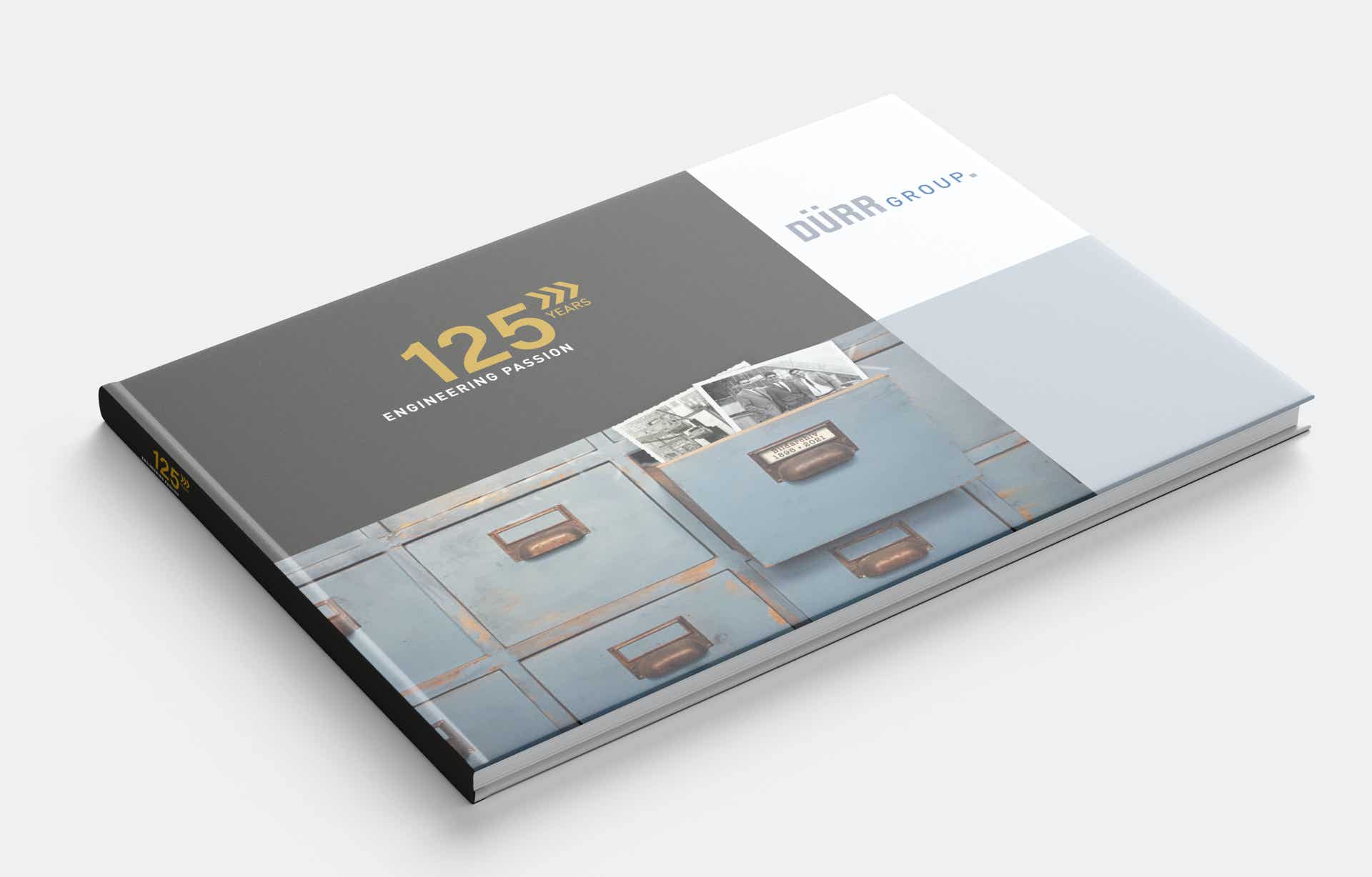 Grafik-Design Arbeitsprobe. Booklet für den Kunde Dürr Group Bietigheim