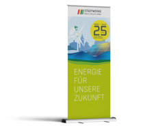 Corporate Design Beispiel der Stadtwerke Sindelfingen, Roll Up.