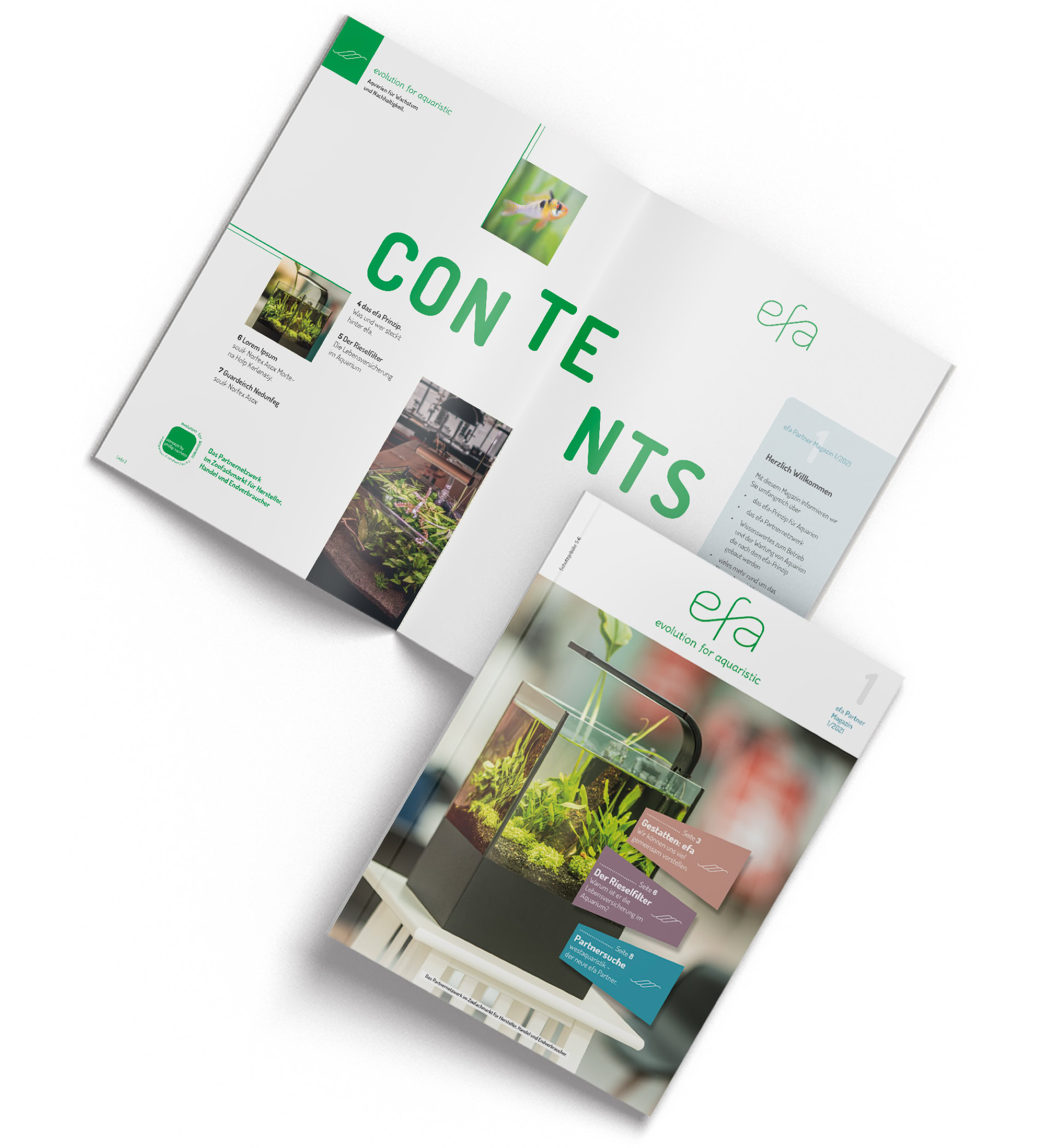 Das frisch gestaltete Kundenmagazin von efa Aquaristik informiert über die Technik und neue Entwickliungen von efa. 