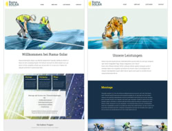 Webdesign für den Kunden Rama Solar
