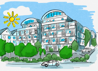 Illustration für den ZIA Zentraler Immobilien Ausschuss e.V., Berlin, Grafik Design, Artdirektion, Illustration, Stuttgart, Esslingen, Neuhausen auf den Fildern.