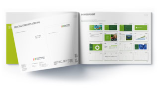 Corporate Design Beispiel der Stadtwerke Sindelfingen, PowerPoint Folien.