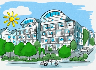 Illustration für den ZIA Zentraler Immobilien Ausschuss e.V., Berlin, Grafik Design, Artdirektion, Illustration, Stuttgart, Esslingen, Neuhausen auf den Fildern.